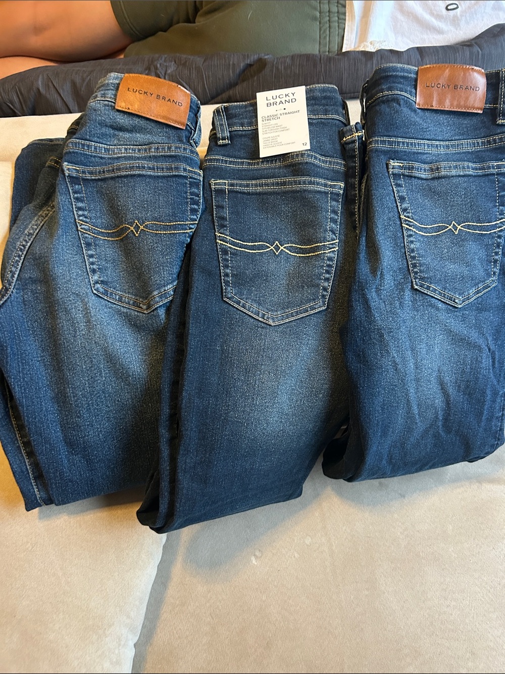 Lucky Brand boys Slim Straight Jeans in Dark Blue Denim